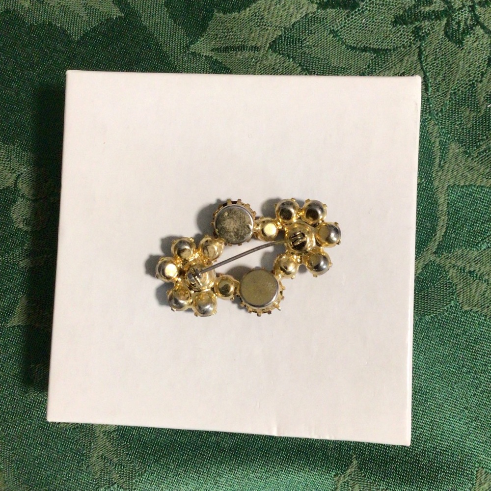 Vintage Purple Brooch Rhinestone Pin - Picture 4 of 6